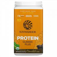 Sunwarrior, Protein Classic Plus , Plant Based, Chocolate, 1.65 lb (750 g)