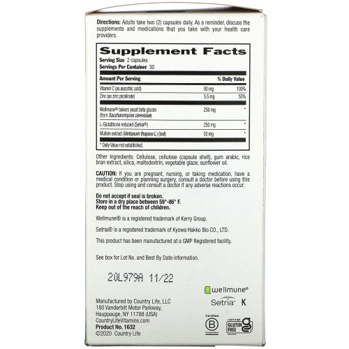 Country Life, Lung Defense, 60 Vegan Capsules фото 2