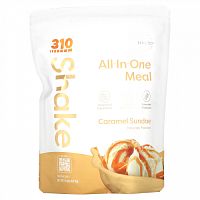 310 Nutrition, All-In-One Meal Shake, мороженое с карамелью, 407,4 г (14,4 унции)