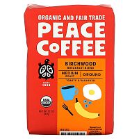 Peace Coffee, Organic Birchwood Breakfast Blend, Ground, Medium Roast, 12 oz (340 g)